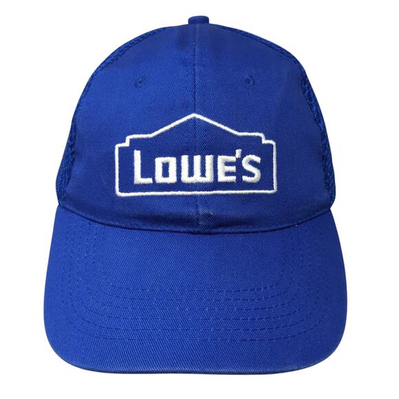 Lowe's Strapback Baseball Cap Blue One Size Adjustable Breathable Embroidered - Picture 1 of 9